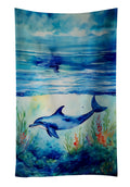 Dolphin Kitchen Towel Velour Plush Front and Cotton Loop Back Machine Washable