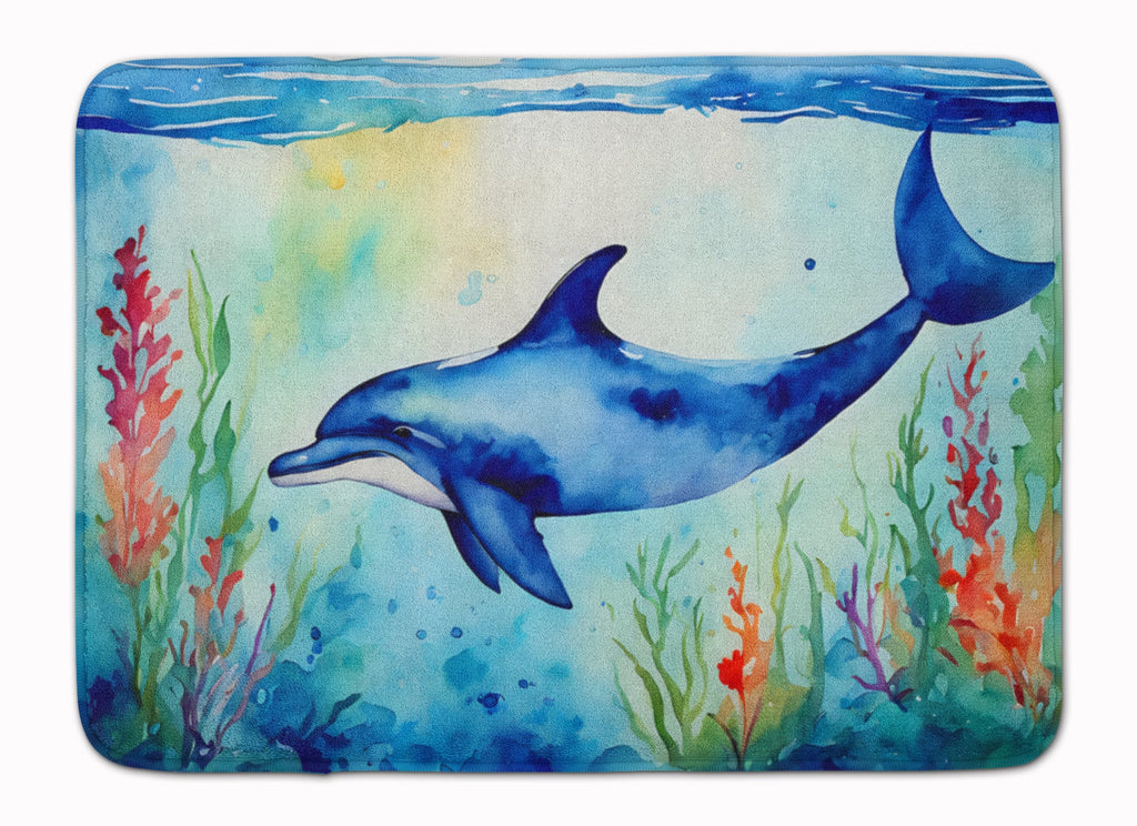 Dolphin Memory Foam Kitchen Mat Machine Washable Anti-Fatigue Cushion Comfort Bath or Kitchen Rug