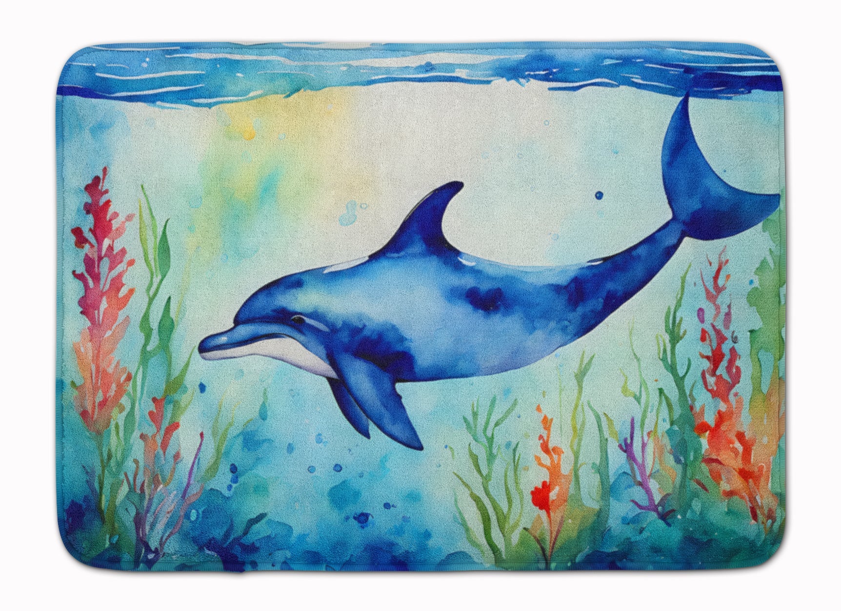 Dolphin Memory Foam Kitchen Mat Machine Washable Anti-Fatigue Cushion Comfort Bath or Kitchen Rug