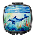 Dolphin Compact Mirror Decorative Travel Makeup Mirror for Women Girls Gifts Pocket Makeup Mirror Folding Handheld