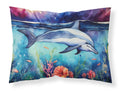 Dolphin Standard Pillowcase Lightweight Super Soft Easy Care Decorative Artwork Pillowcase, Standard