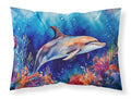 Dolphin Standard Pillowcase Lightweight Super Soft Easy Care Decorative Artwork Pillowcase, Standard