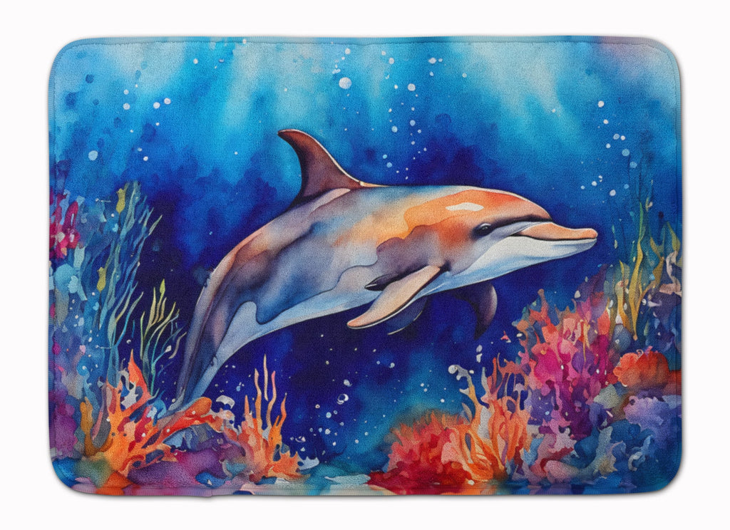 Dolphin Memory Foam Kitchen Mat Machine Washable Anti-Fatigue Cushion Comfort Bath or Kitchen Rug