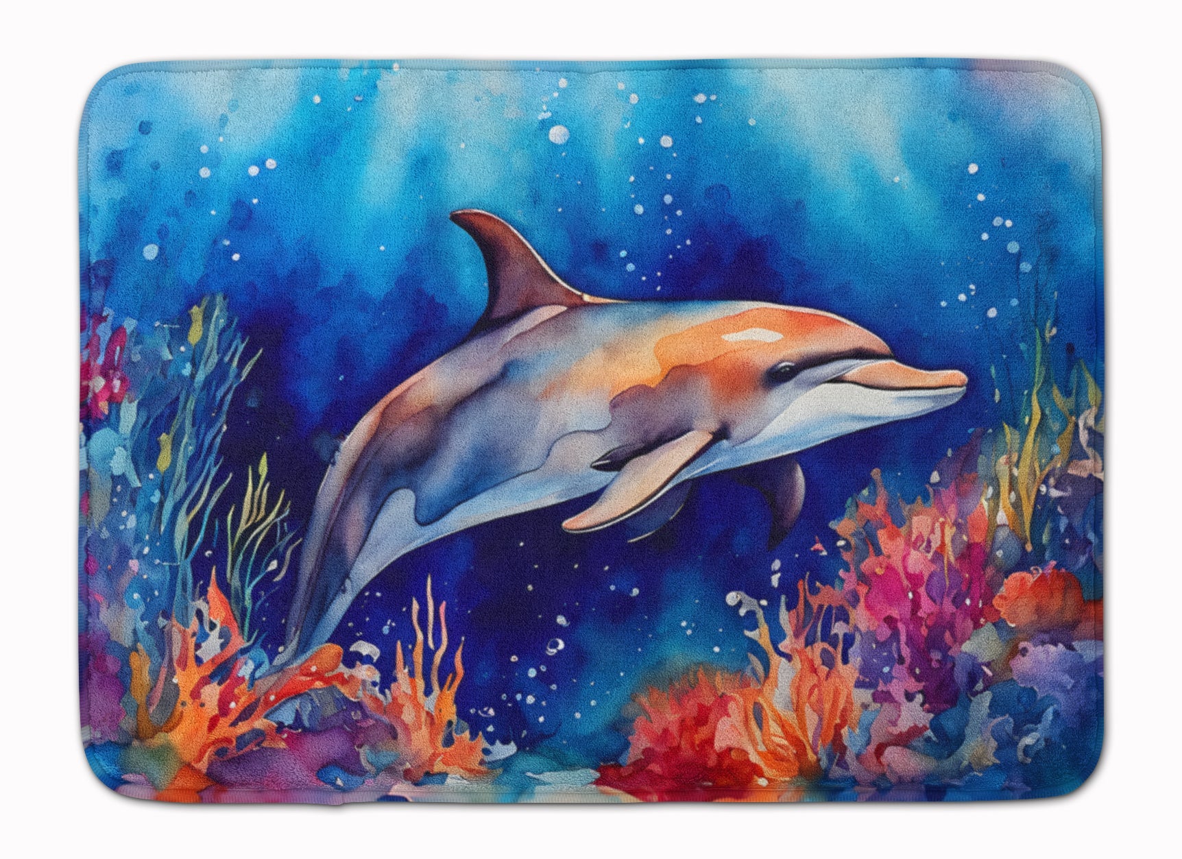 Dolphin Memory Foam Kitchen Mat Machine Washable Anti-Fatigue Cushion Comfort Bath or Kitchen Rug