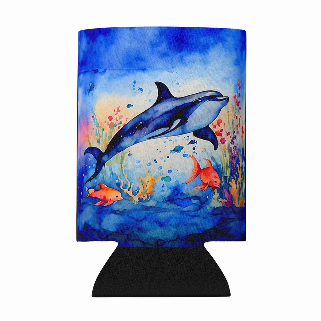Dolphin Can or Bottle Hugger Cooler Sleeve for Standard 12 oz Cans, Insulated Foam Beer & Soda Can Hugger Reusable