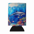 Dolphin Can or Bottle Hugger Cooler Sleeve for Standard 12 oz Cans, Insulated Foam Beer & Soda Can Hugger Reusable