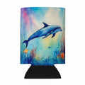 Dolphin Can or Bottle Hugger Cooler Sleeve for Standard 12 oz Cans, Insulated Foam Beer & Soda Can Hugger Reusable