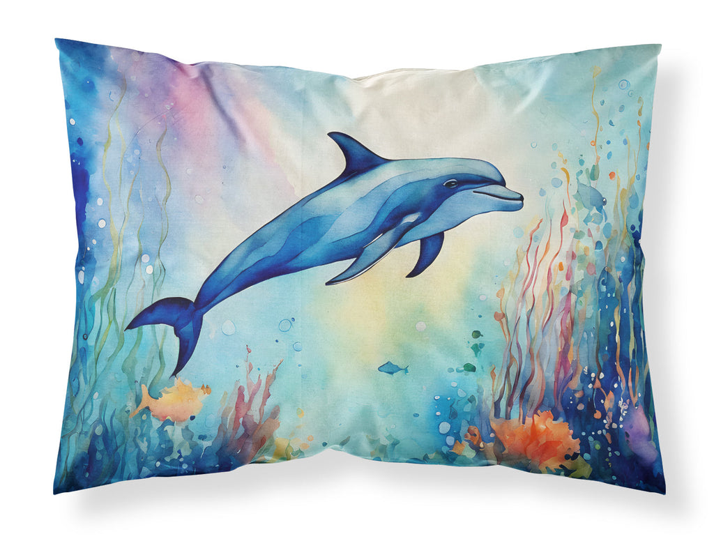 Dolphin Standard Pillowcase Lightweight Super Soft Easy Care Decorative Artwork Pillowcase, Standard