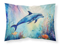 Dolphin Standard Pillowcase Lightweight Super Soft Easy Care Decorative Artwork Pillowcase, Standard
