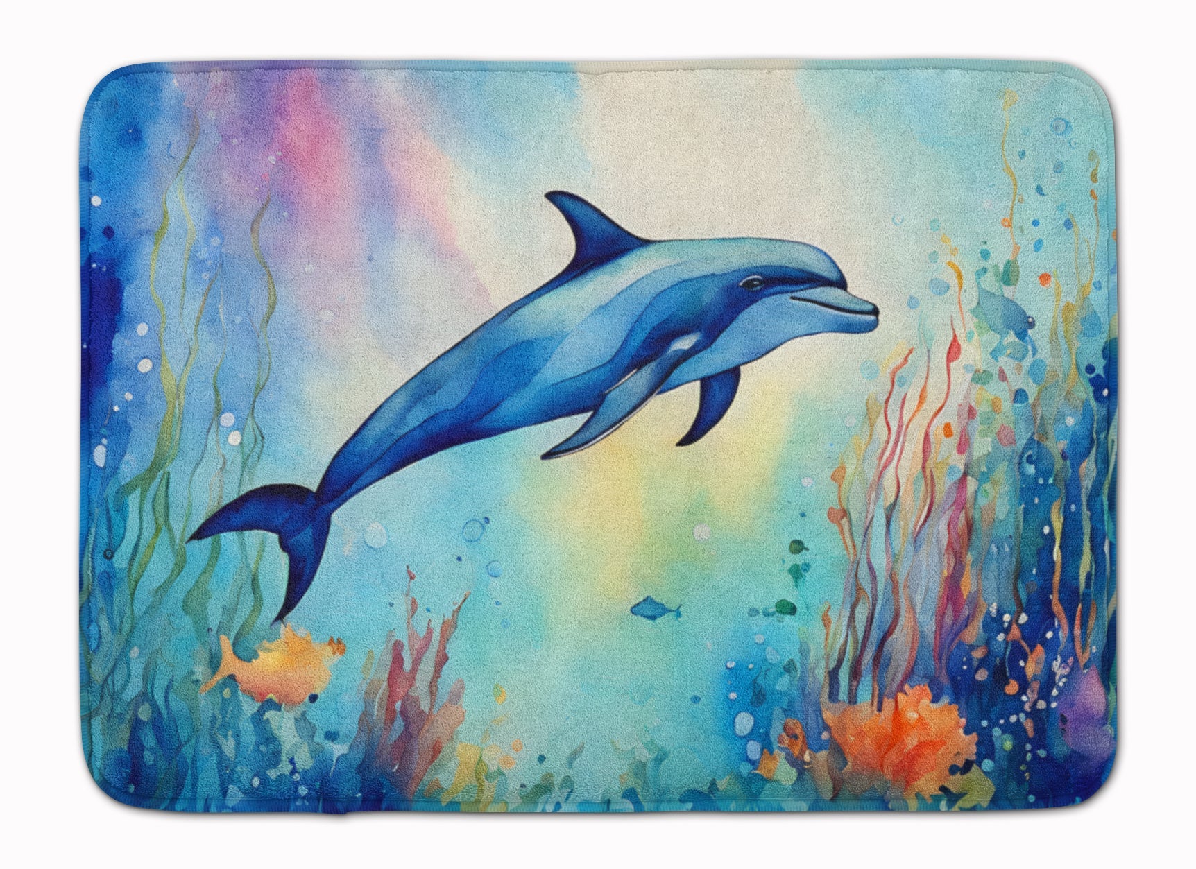 Dolphin Memory Foam Kitchen Mat Machine Washable Anti-Fatigue Cushion Comfort Bath or Kitchen Rug