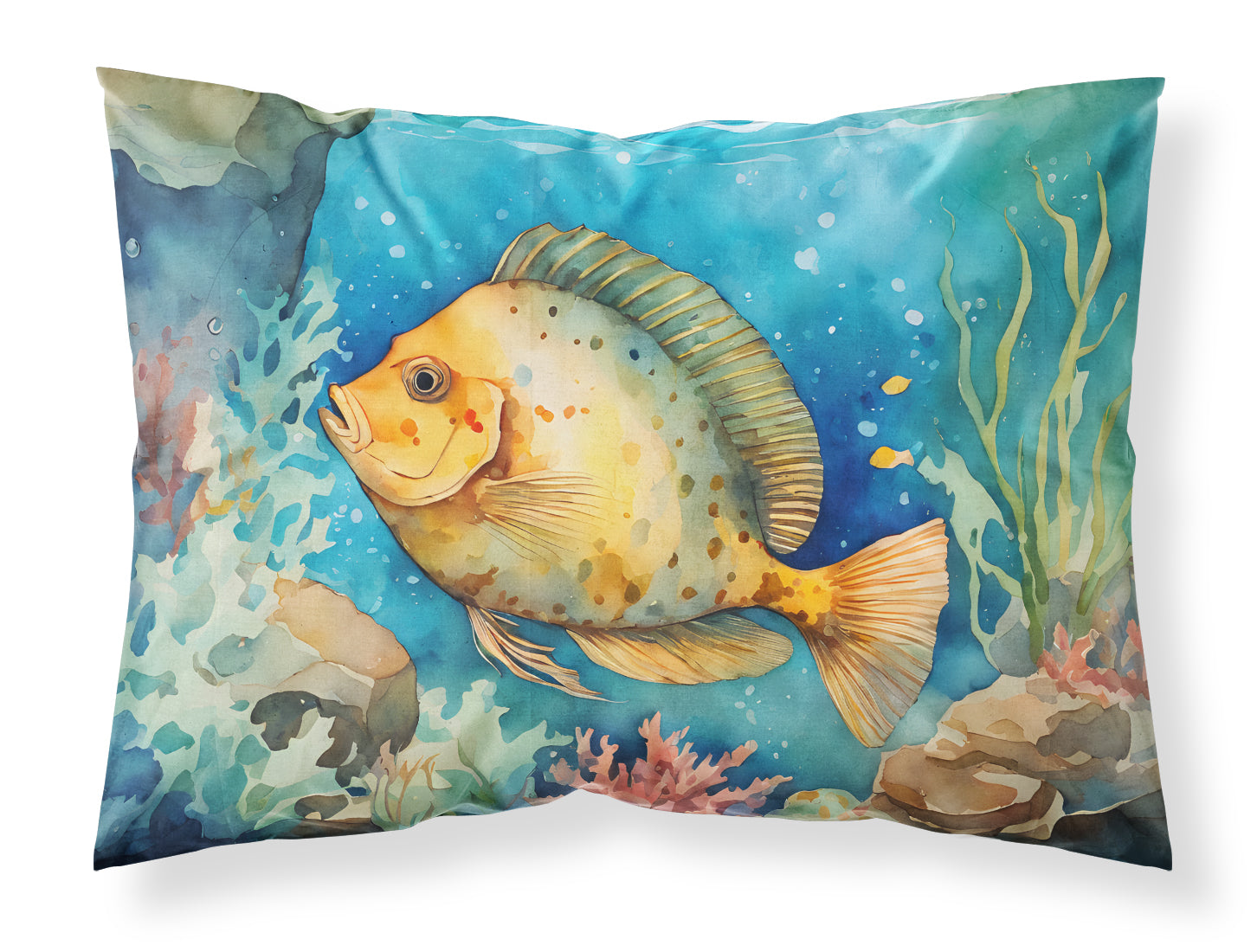Flounder Standard Pillowcase Lightweight Super Soft Easy Care Decorative Artwork Pillowcase, Standard