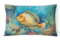 Flounder Decorative Throw Pillow 12x16 Indoor Outdoor Accent Cushion, Fabric Cover with Insert for Sofa, Bed, Porch & Living Room