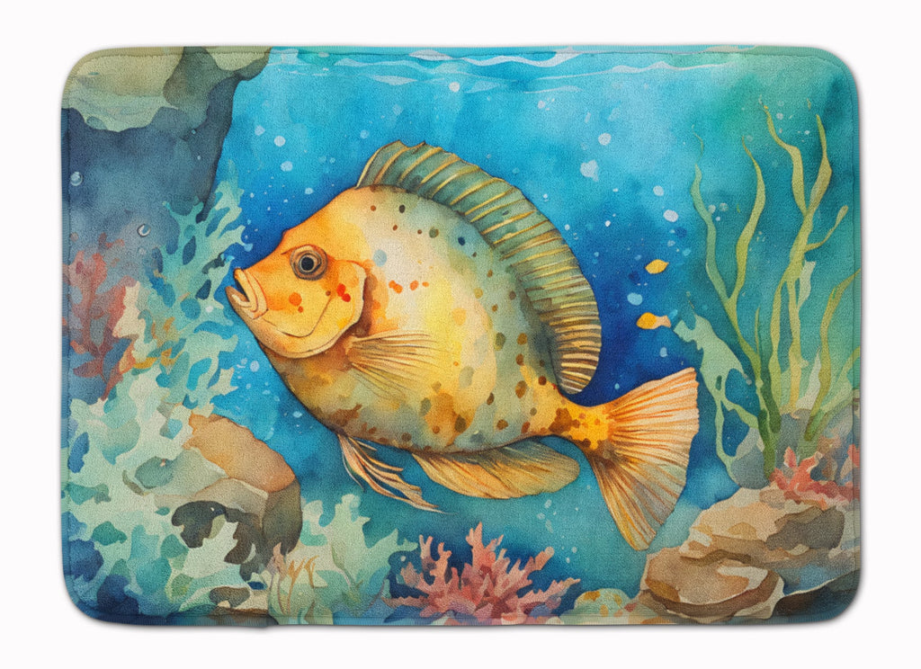 Flounder Memory Foam Kitchen Mat Machine Washable Anti-Fatigue Cushion Comfort Bath or Kitchen Rug