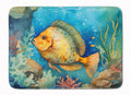 Flounder Memory Foam Kitchen Mat Machine Washable Anti-Fatigue Cushion Comfort Bath or Kitchen Rug
