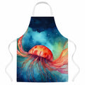 Jellyfish Apron Cooking Kitchen Server Baking Crafts Gardening for Adult Women Men, Unisex, Large, Multicolor