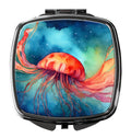 Jellyfish Compact Mirror Decorative Travel Makeup Mirror for Women Girls Gifts Pocket Makeup Mirror Folding Handheld