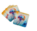 Jellyfish Foam Coasters Set of 4 Cup Coasters for Indoor Outdoor, Tabletop Protection, Anti Slip, Mouse pad Material