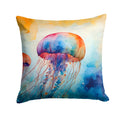 Jellyfish Decorative Throw Pillow 18x18 Indoor Outdoor Accent Cushion, Fabric Cover with Insert for Sofa, Bed, Porch & Living Room