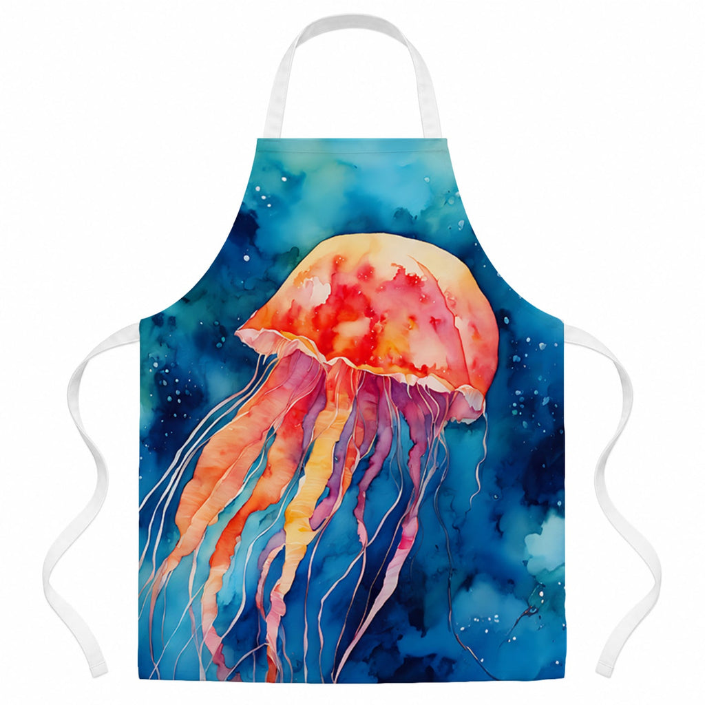 Jellyfish Apron Cooking Kitchen Server Baking Crafts Gardening for Adult Women Men, Unisex, Large, Multicolor