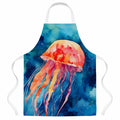Jellyfish Apron Cooking Kitchen Server Baking Crafts Gardening for Adult Women Men, Unisex, Large, Multicolor