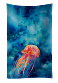 Jellyfish Kitchen Towel Velour Plush Front and Cotton Loop Back Machine Washable