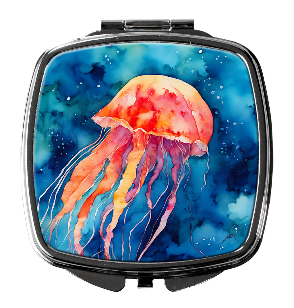 Jellyfish Compact Mirror Decorative Travel Makeup Mirror for Women Girls Gifts Pocket Makeup Mirror Folding Handheld