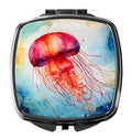 Jellyfish Compact Mirror Decorative Travel Makeup Mirror for Women Girls Gifts Pocket Makeup Mirror Folding Handheld