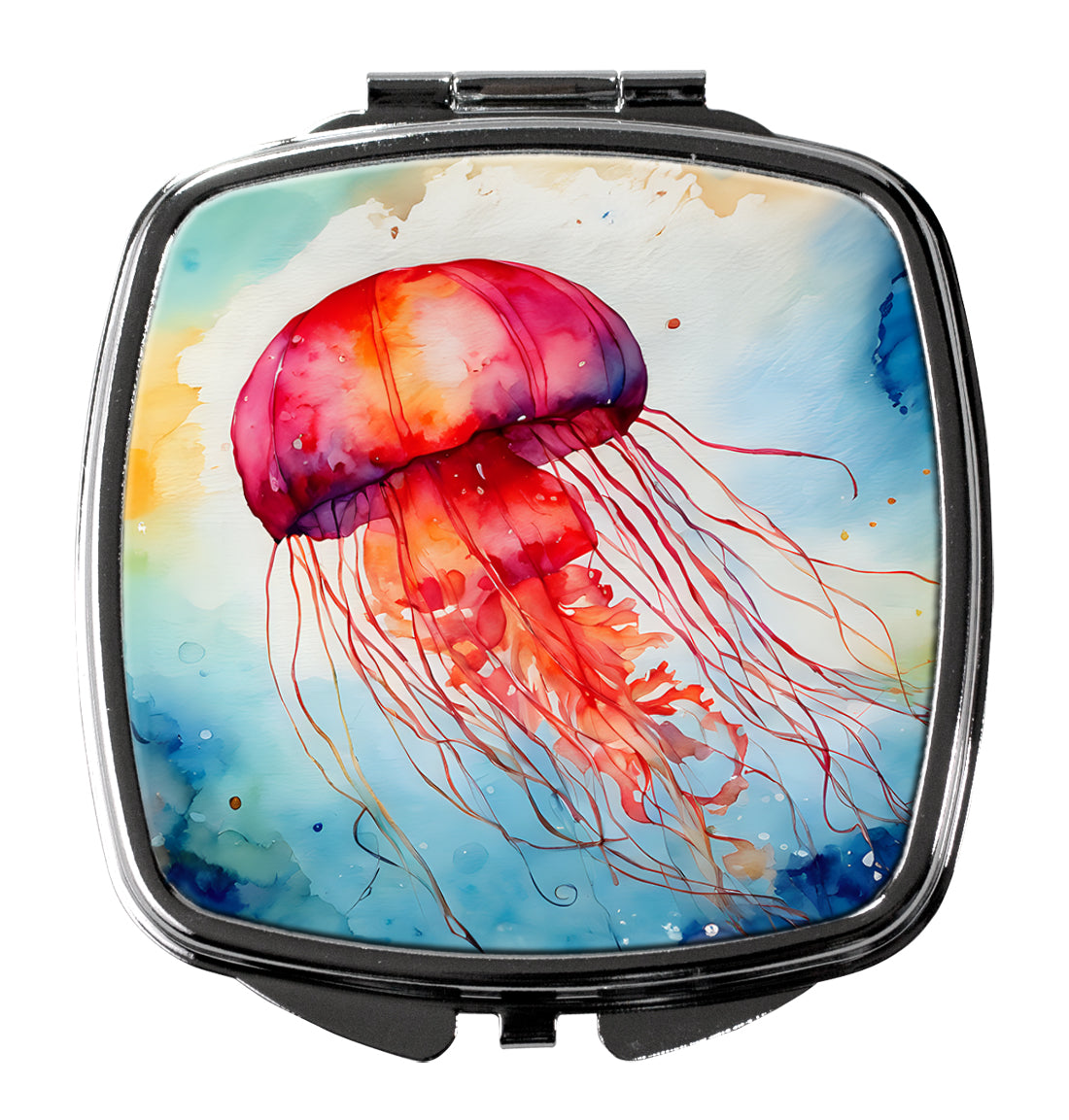Jellyfish Compact Mirror Decorative Travel Makeup Mirror for Women Girls Gifts Pocket Makeup Mirror Folding Handheld