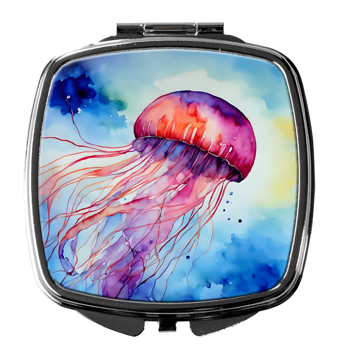 Jellyfish Compact Mirror Decorative Travel Makeup Mirror for Women Girls Gifts Pocket Makeup Mirror Folding Handheld