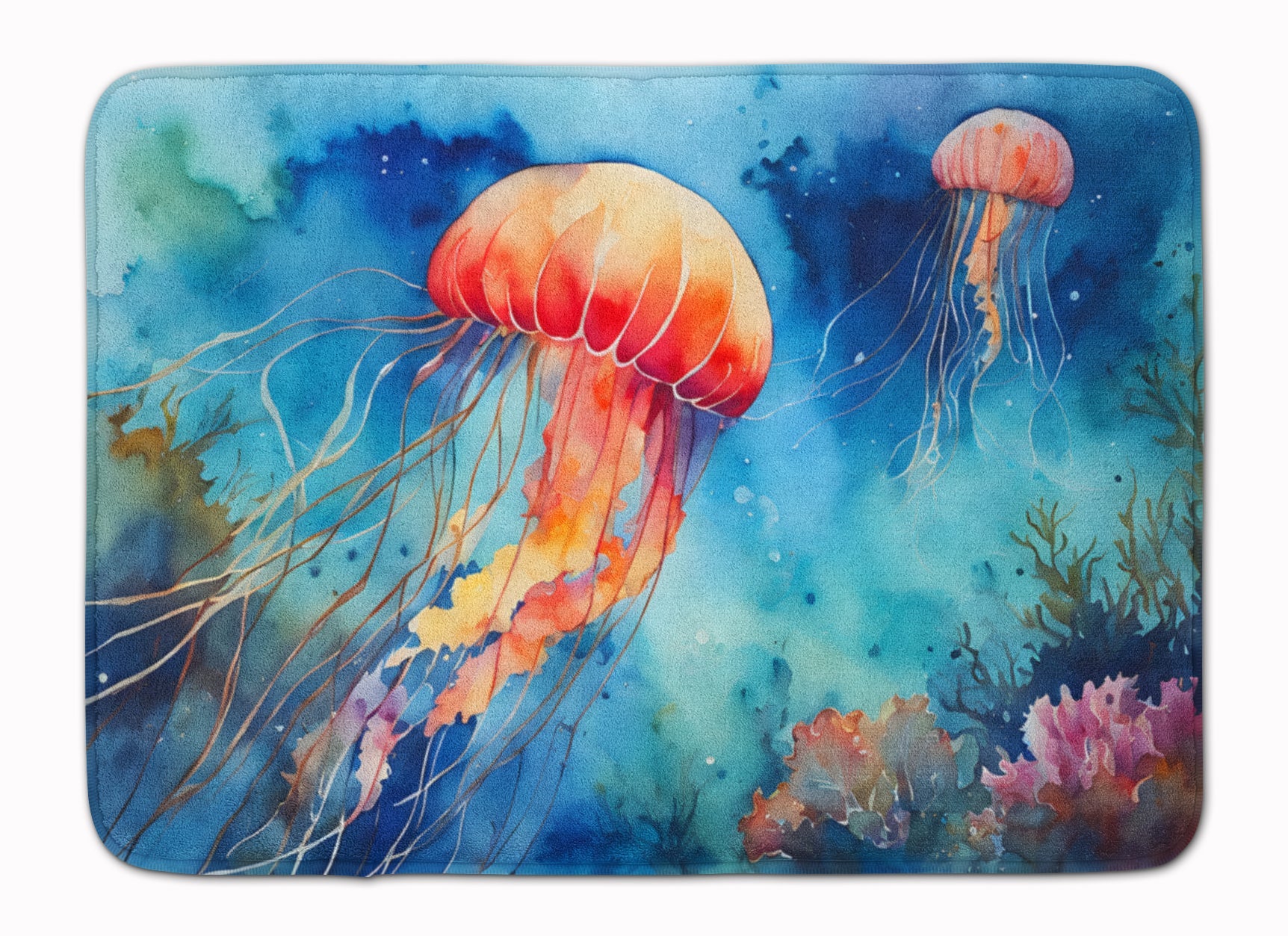 Jellyfish Memory Foam Kitchen Mat Machine Washable Anti-Fatigue Cushion Comfort Bath or Kitchen Rug