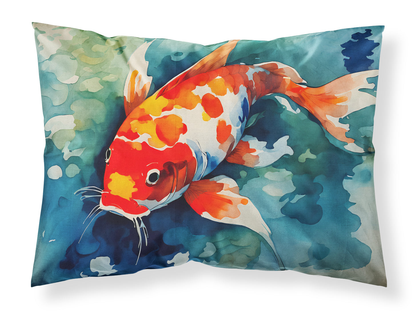 Koi Fish Standard Pillowcase Lightweight Super Soft Easy Care Decorative Artwork Pillowcase, Standard