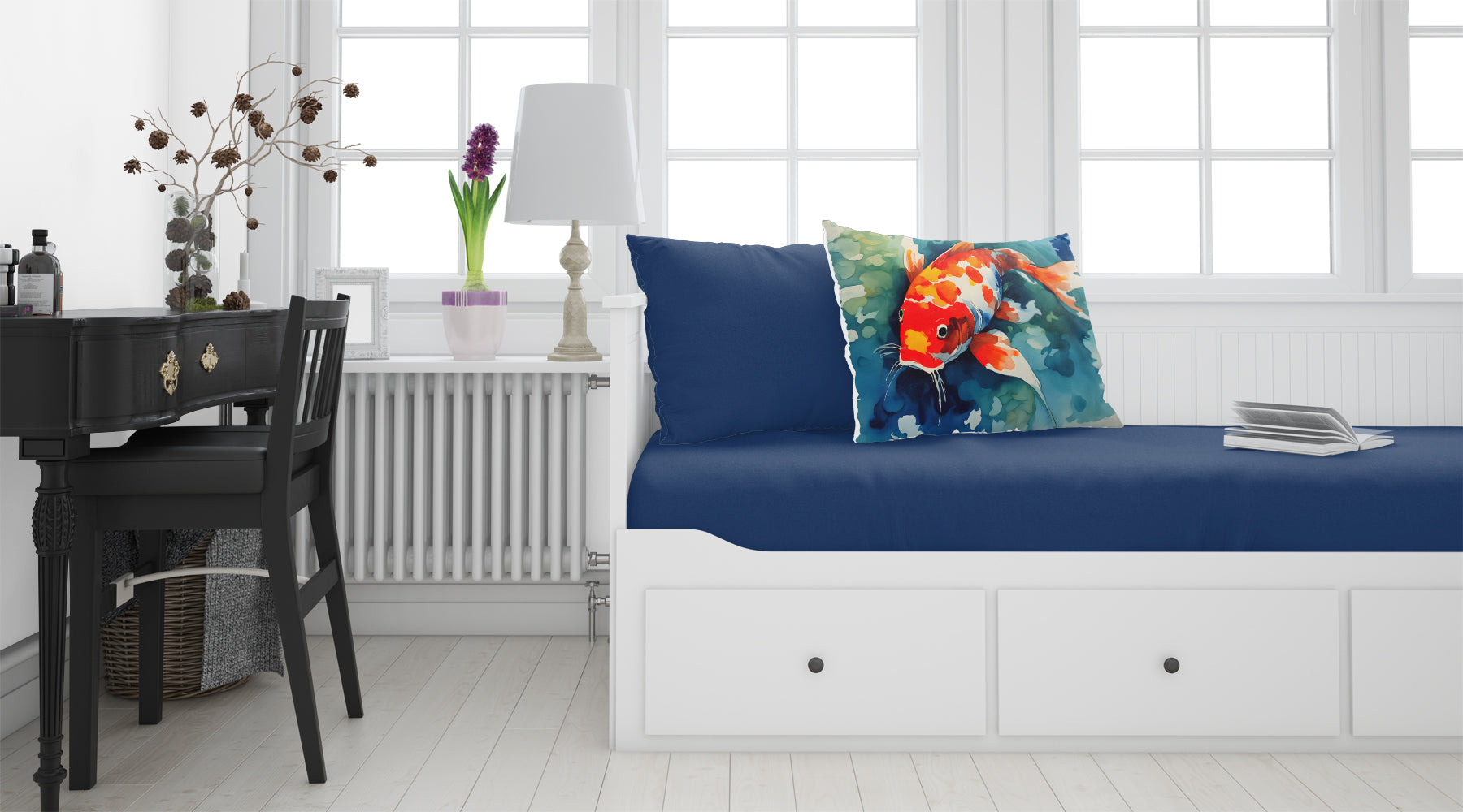 Koi Fish Standard Pillowcase Lightweight Super Soft Easy Care Decorative Artwork Pillowcase, Standard