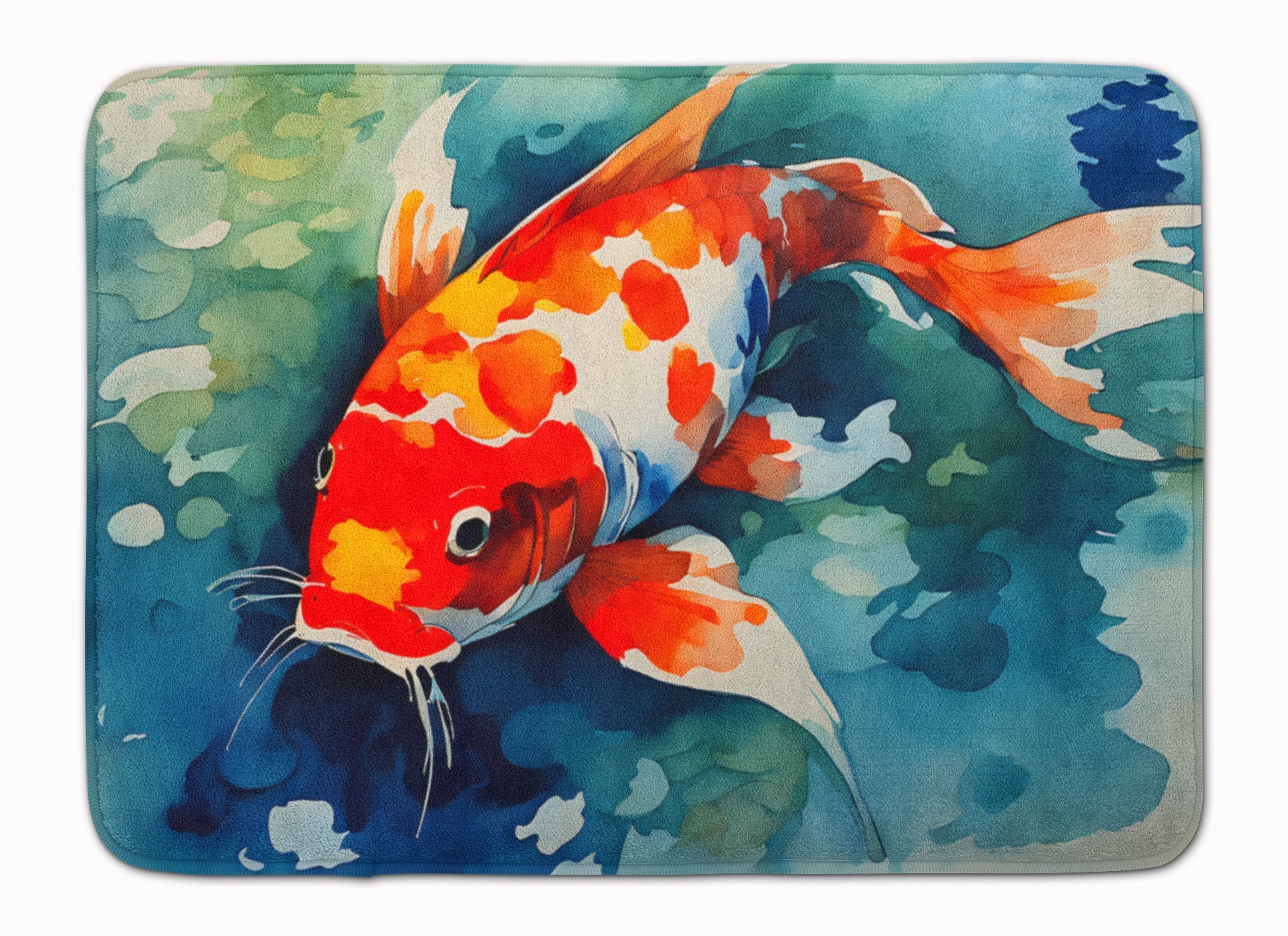 Koi Fish Memory Foam Kitchen Mat Machine Washable Anti-Fatigue Cushion Comfort Bath or Kitchen Rug