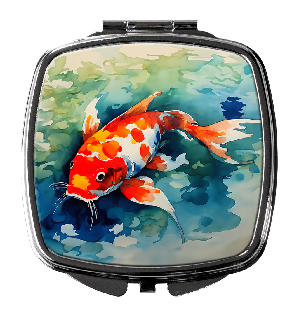 Koi Fish Compact Mirror Decorative Travel Makeup Mirror for Women Girls Gifts Pocket Makeup Mirror Folding Handheld