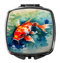 Koi Fish Compact Mirror Decorative Travel Makeup Mirror for Women Girls Gifts Pocket Makeup Mirror Folding Handheld