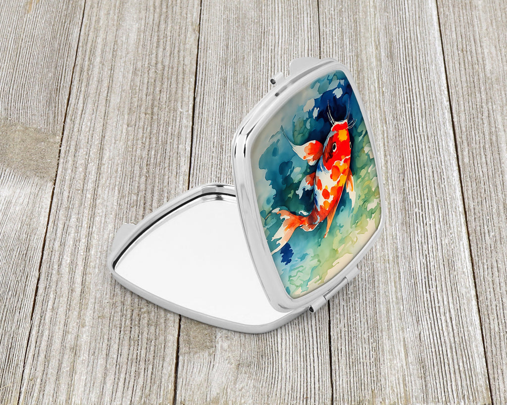 Koi Fish Compact Mirror Decorative Travel Makeup Mirror for Women Girls Gifts Pocket Makeup Mirror Folding Handheld