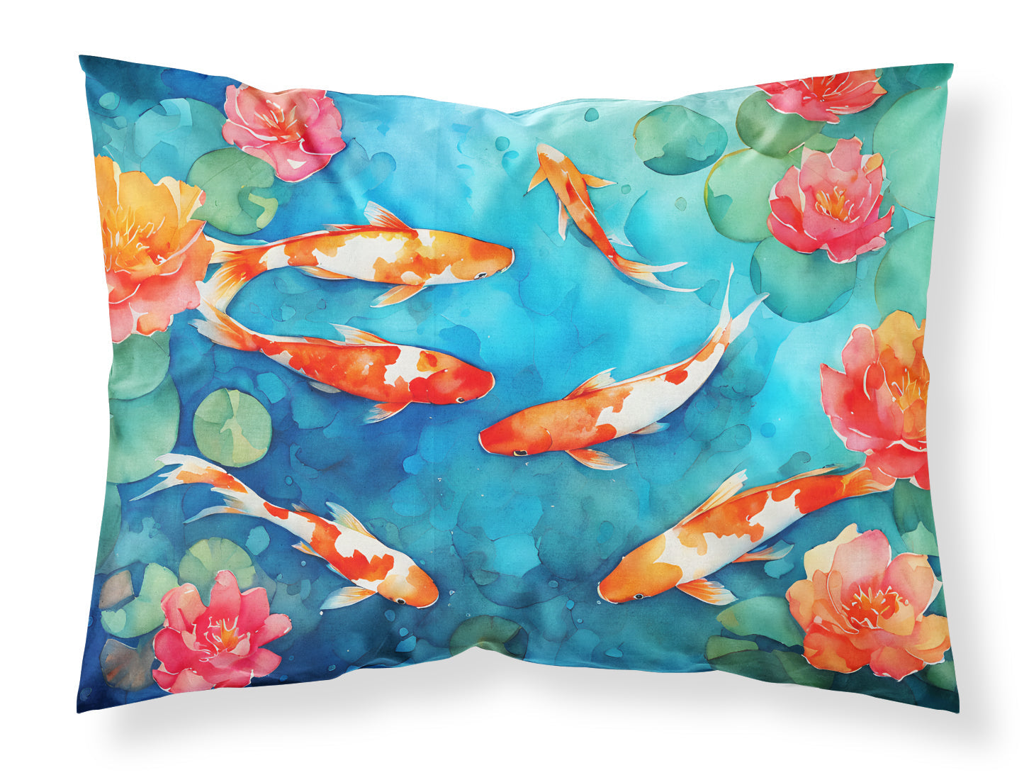 Koi Fish Standard Pillowcase Lightweight Super Soft Easy Care Decorative Artwork Pillowcase, Standard