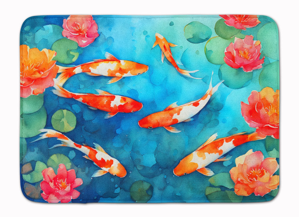 Koi Fish Memory Foam Kitchen Mat Machine Washable Anti-Fatigue Cushion Comfort Bath or Kitchen Rug
