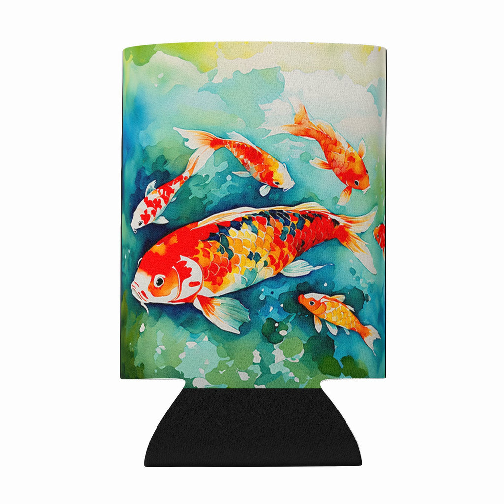 Koi Fish Can or Bottle Hugger Cooler Sleeve for Standard 12 oz Cans, Insulated Foam Beer & Soda Can Hugger Reusable