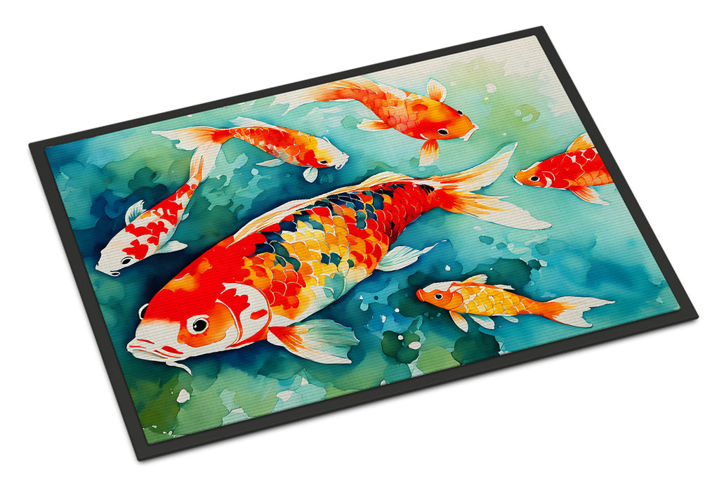 Koi Fish Doormat Indoor Outdoor 18H X 27W Front Door Mat Rugs for Entryway, Non Slip Washable