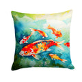 Koi Fish Decorative Throw Pillow 18x18 Indoor Outdoor Accent Cushion, Fabric Cover with Insert for Sofa, Bed, Porch & Living Room