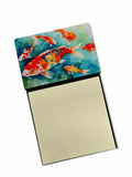 Koi Fish Watercolor Sticky Note Holder Refillable Dispenser Desk Accessory 3x3 Pad Gift