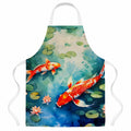 Koi Fish Apron Cooking Kitchen Server Baking Crafts Gardening for Adult Women Men, Unisex, Large, Multicolor