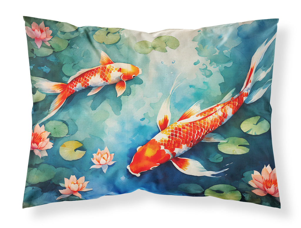 Koi Fish Standard Pillowcase Lightweight Super Soft Easy Care Decorative Artwork Pillowcase, Standard