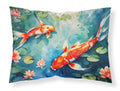 Koi Fish Standard Pillowcase Lightweight Super Soft Easy Care Decorative Artwork Pillowcase, Standard