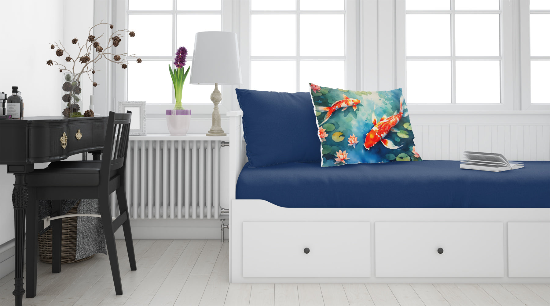 Koi Fish Standard Pillowcase Lightweight Super Soft Easy Care Decorative Artwork Pillowcase, Standard