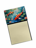 Koi Fish Watercolor Sticky Note Holder Refillable Dispenser Desk Accessory 3x3 Pad Gift