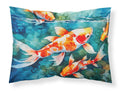 Koi Fish Standard Pillowcase Lightweight Super Soft Easy Care Decorative Artwork Pillowcase, Standard