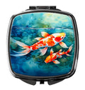 Koi Fish Compact Mirror Decorative Travel Makeup Mirror for Women Girls Gifts Pocket Makeup Mirror Folding Handheld