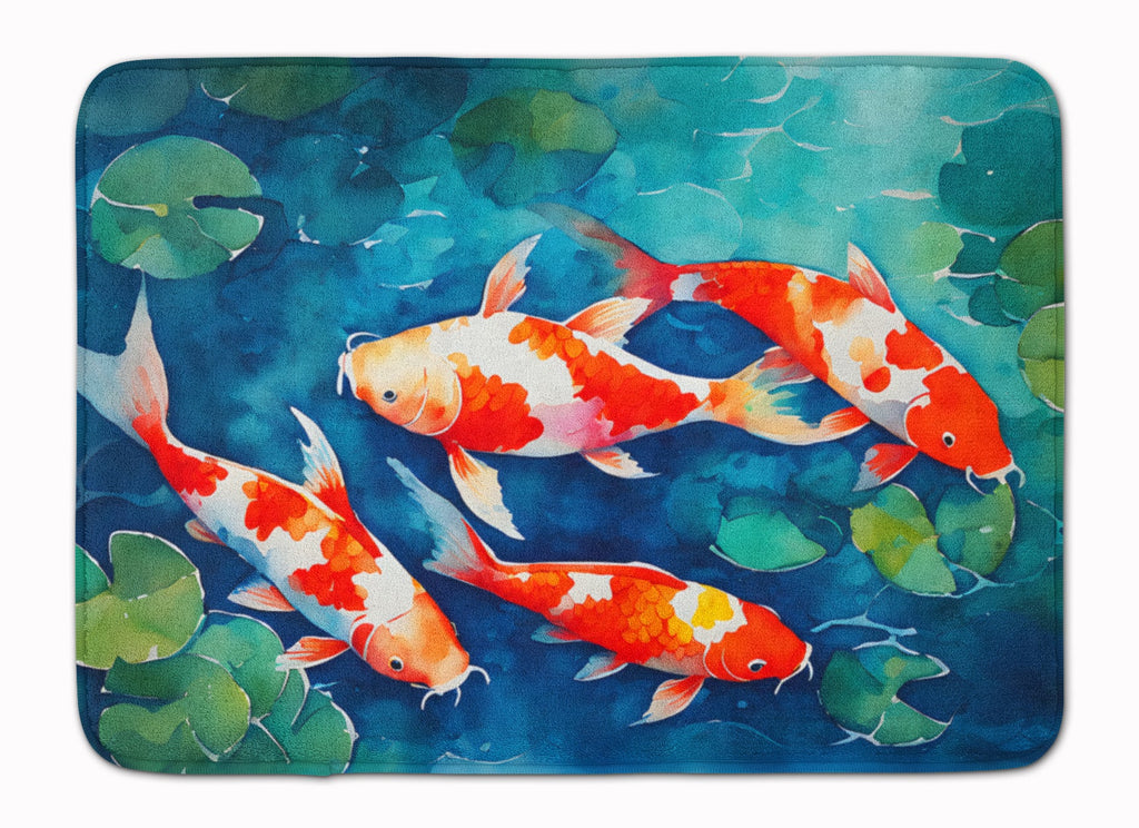 Koi Fish Memory Foam Kitchen Mat Machine Washable Anti-Fatigue Cushion Comfort Bath or Kitchen Rug